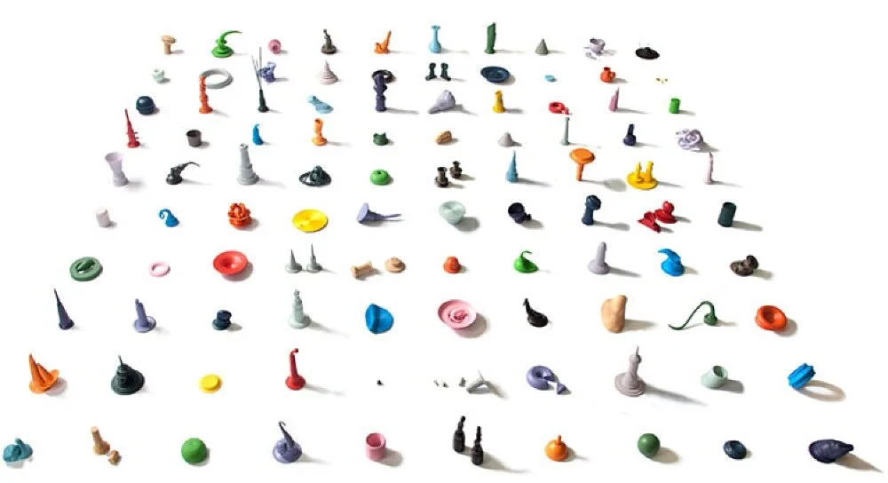 A Hundred Tears overview - Painted ceramics- 2012 - Overall dimensions vary with installation