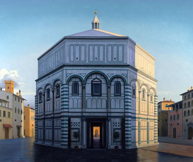 “Perspectiva,” 2000 | oil on canvas, 80 x 96 in. | Private Collection, Los Angeles, CA