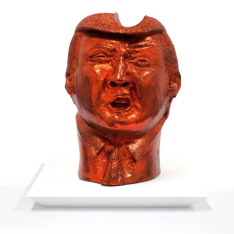 “Donald” - Mixed media on ceramic - 2017 - 41,1 X 33,1 X 29 cm