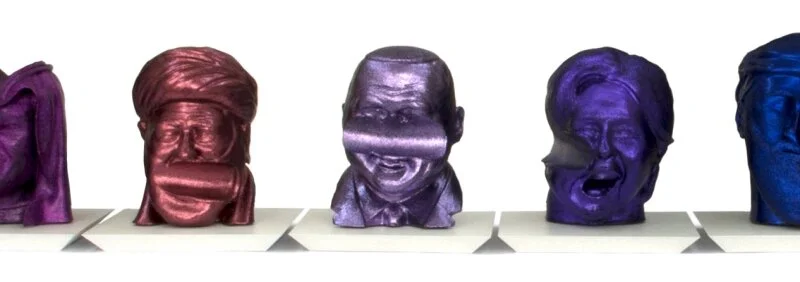 The Dreamteam, closeup - Mixed media on ceramics - 2017 - Dimensions vary with installation