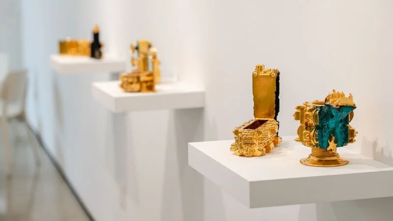 Steven Montgomery’s works on display for the “Earthen Delights” group show at New York’s C24 Gallery