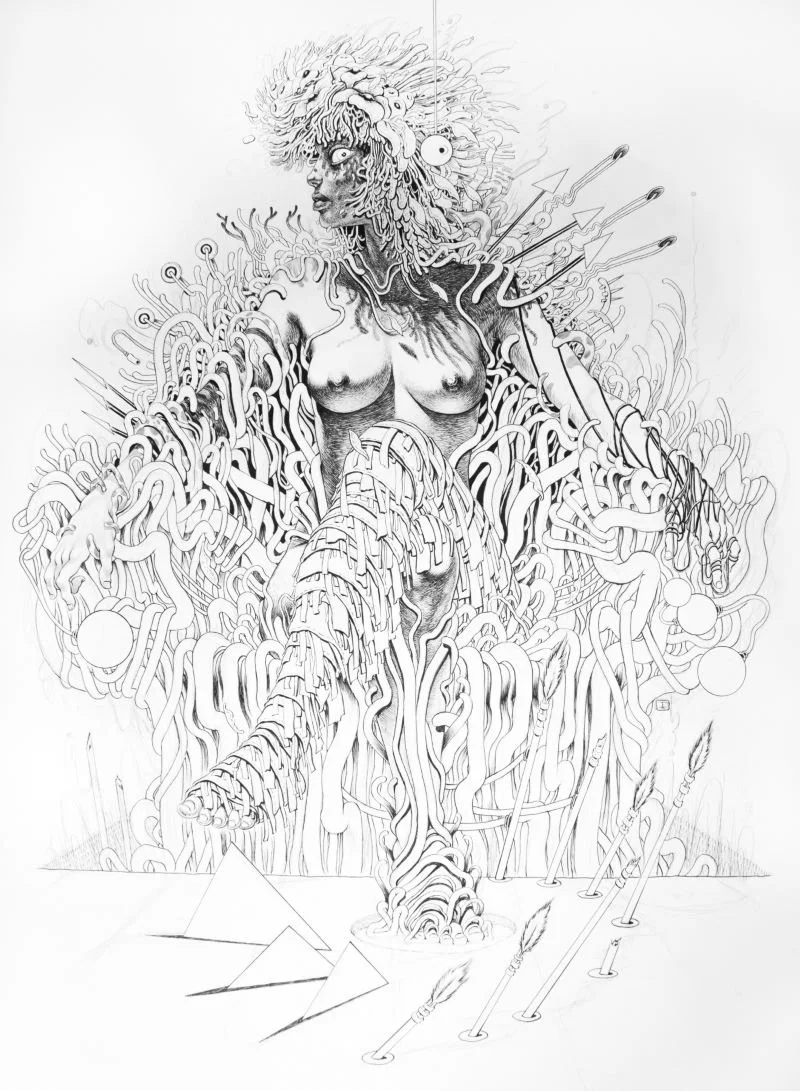 IanBertram2CMuse2C20222CChinaink2Cacrylicandpencil2C76x52inches RS