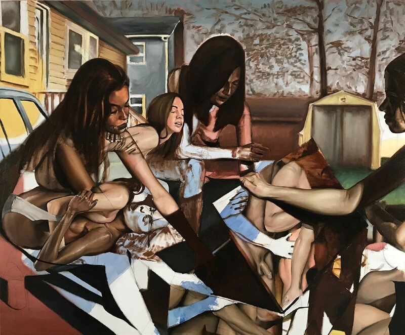 “The Island,” 2017, Oil on linen - 38 × 46 × 1 in