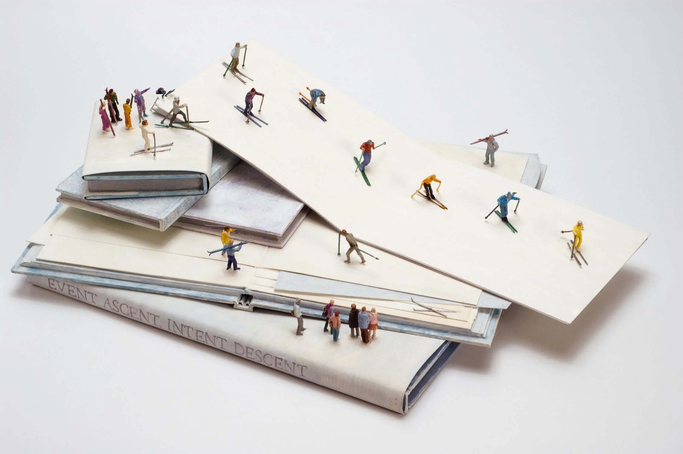 “Event Ascent, Intent Descent,” Mixed media assemblage, 9cm x 36cm x 23cm