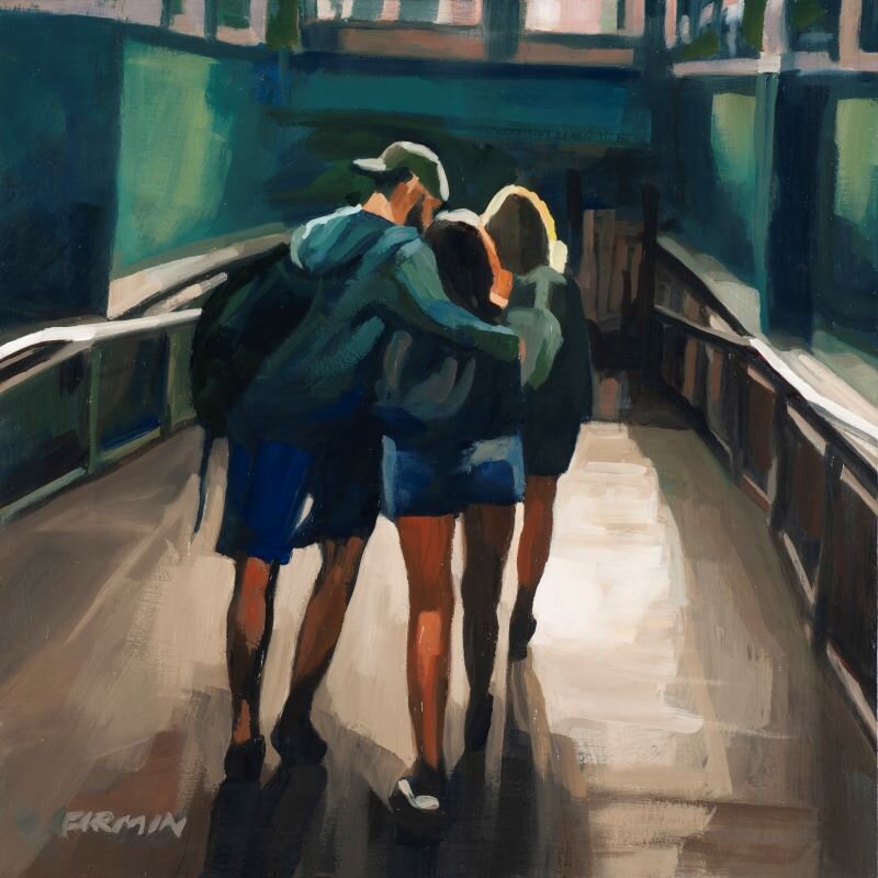 “Coney Island I,” 2019 - Oil on wood panel, Framed Dimensions: 21.26 x 21.26in. (54 x 54cm)