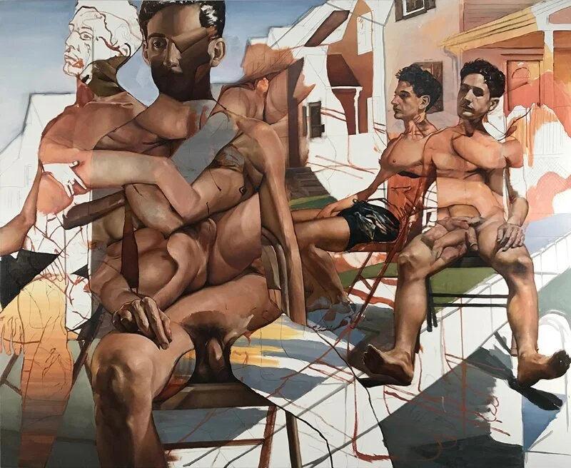 “Man in Four Places,” 2017 - Oil on Linen - 54 × 66 × 1 in