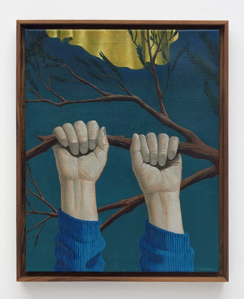 “No Matter How High,” 2020, Oil on canvas, 20 x 16 inches (51 x 40 cm)