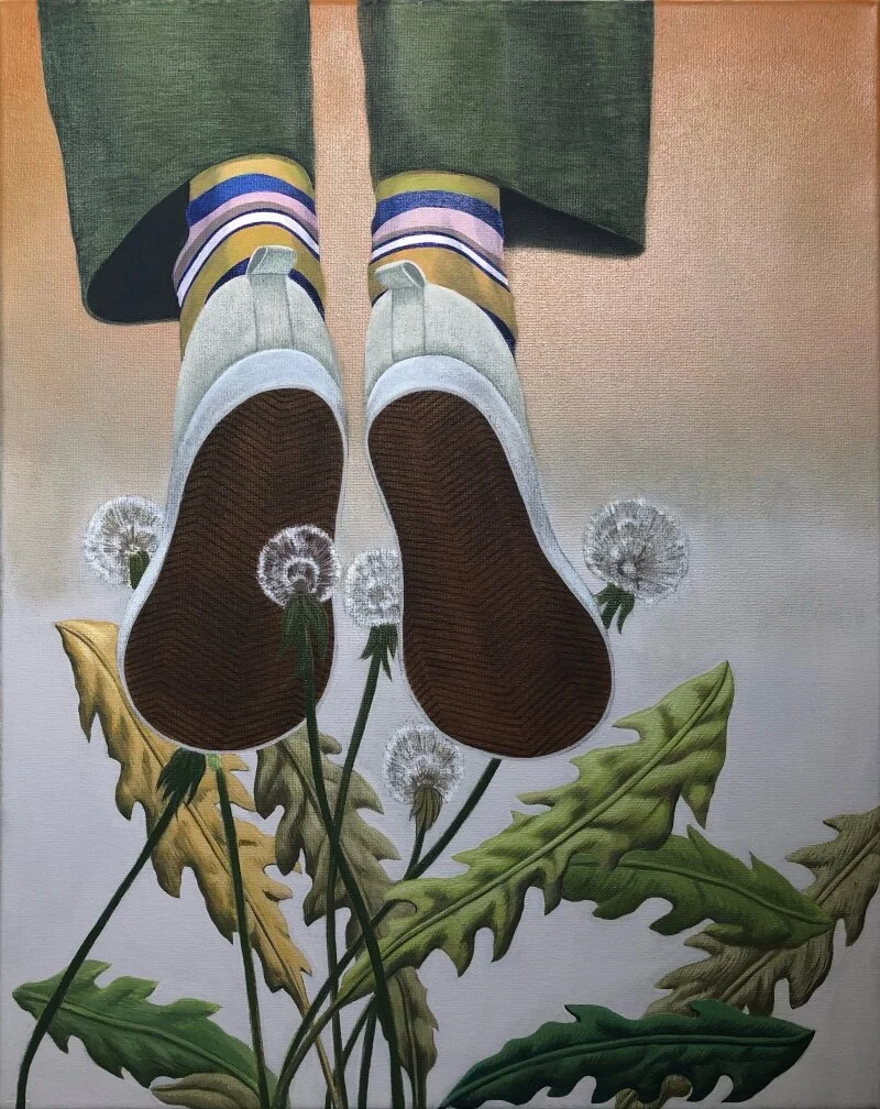 “No Matter How Low,” 2020, Oil on canvas, 20 x 16 inches (51 x 40 cm)