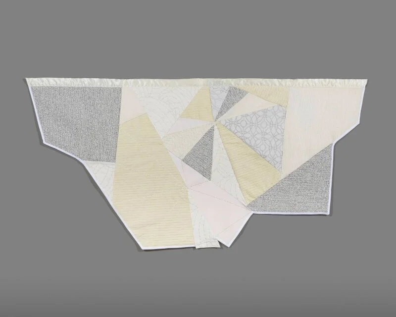 “OWF,” 2019 - 37 x 74 in - Found fabric, wool, cotton and batton