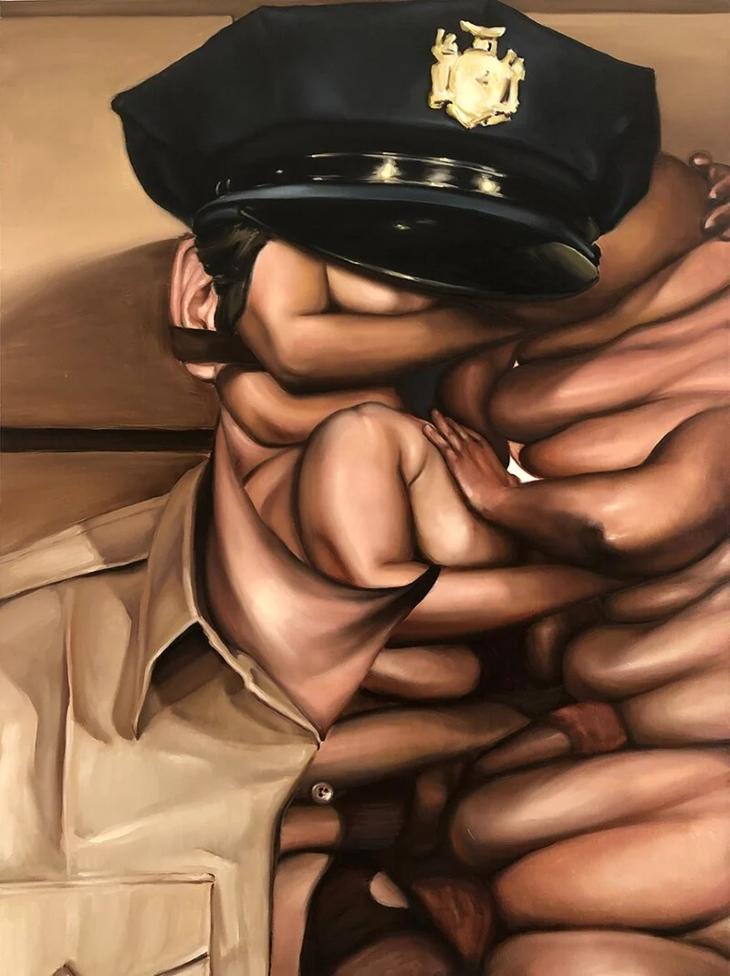 “Officer,” 2020 - Oil on Canvas - 40 × 30 × 1 in
