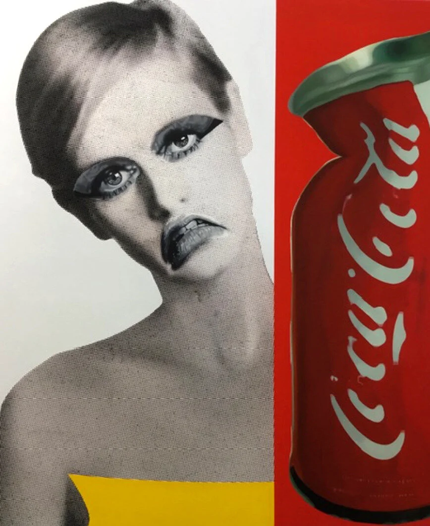 “One Million Dots Twiggy,” oil on canvas, 93x110cm, 2020