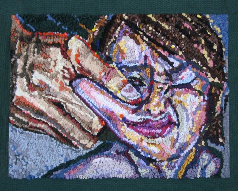 “Pinched,” 2014 - Discarded clothing, 12 x 15 inches