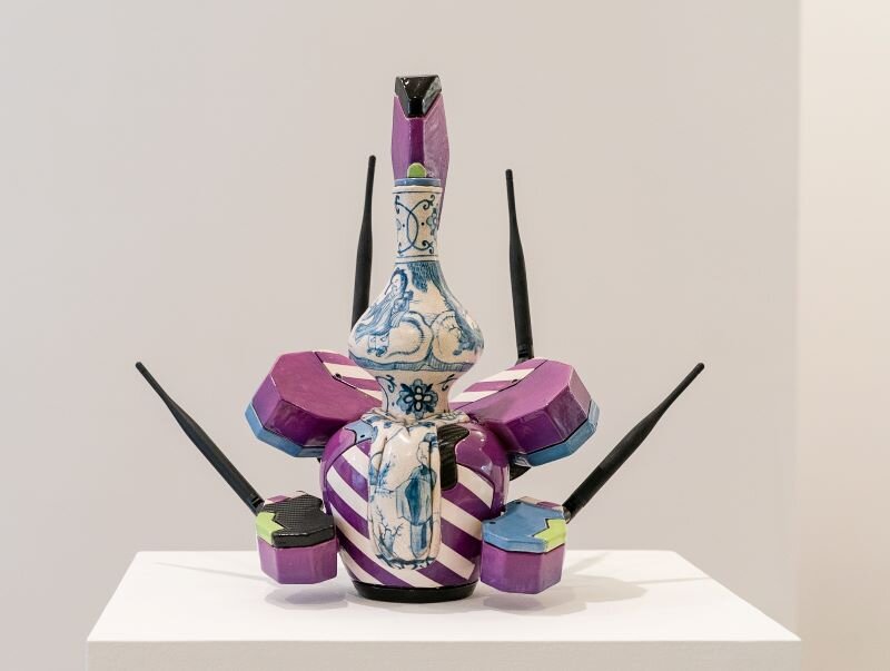 BRENDAN LEE SATISH TANG 5 “Manga Ormolu 4.0u”, 2015, Ceramic and mixed media - 15 x 10 x 11in. (38.1 x 25.4 x 27.9cm)