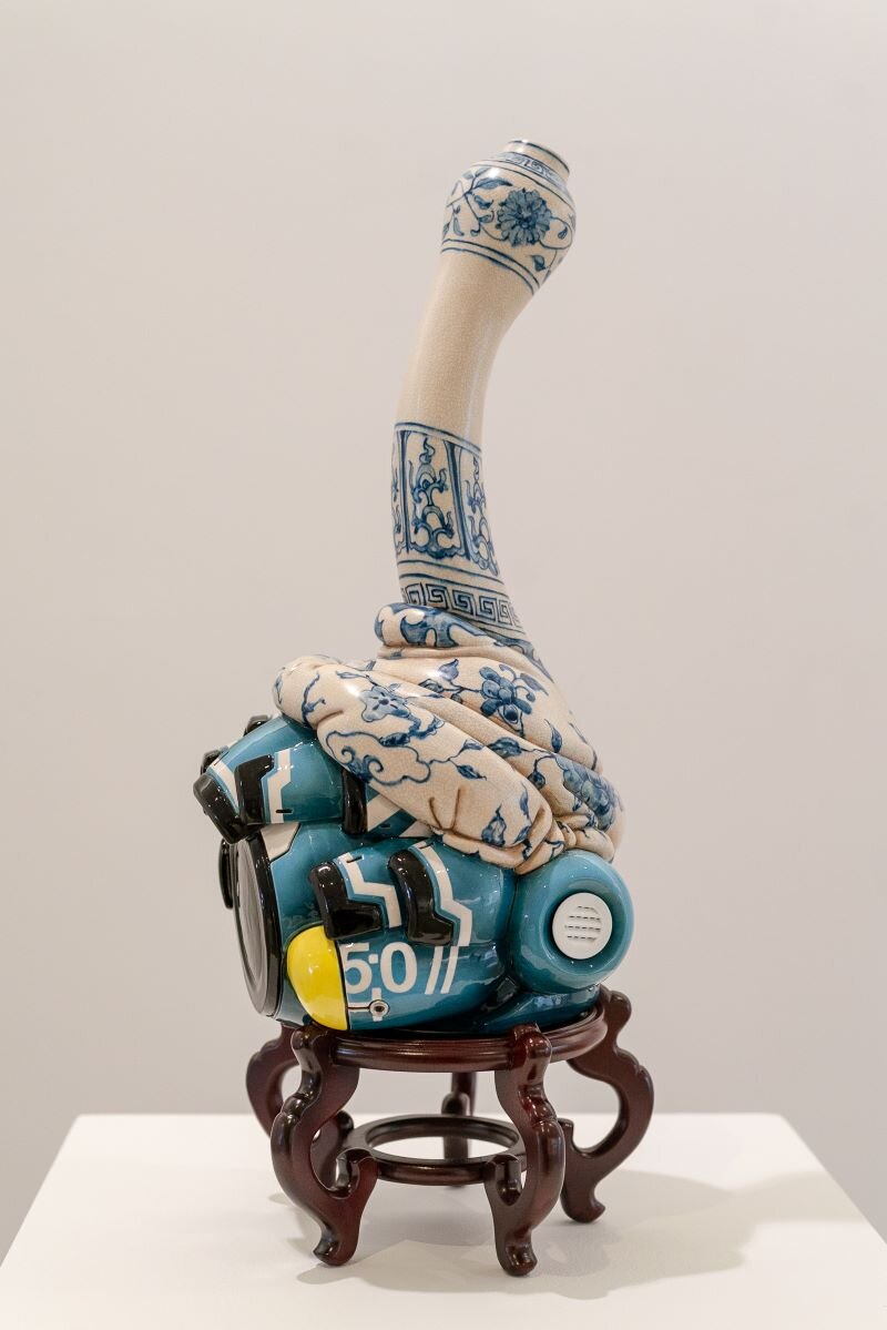 BRENDAN LEE SATISH TANG 6 “Manga Ormolu 5.0q”, 2016, Ceramic and mixed media - 24 x 11 x 11in. (61 x 27.9 x 27.9cm)