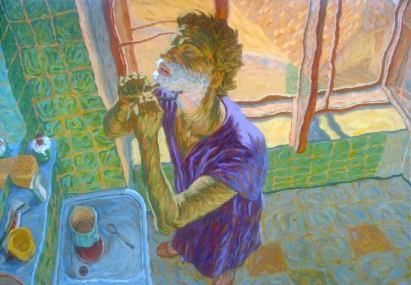 “Razor's Edge,” 1982, oil on canvas, 39 x 25 inches (Vienna work)