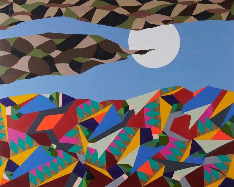 “Reflection,” 2020 - 48 x 60 in - Acrylic on wood