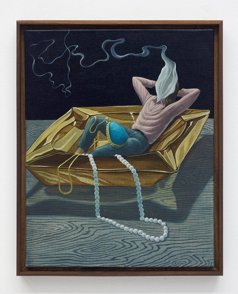 “Squatters Rights,” 2020, Oil on canvas, 20 x 16 inches (51 x 40 cm)