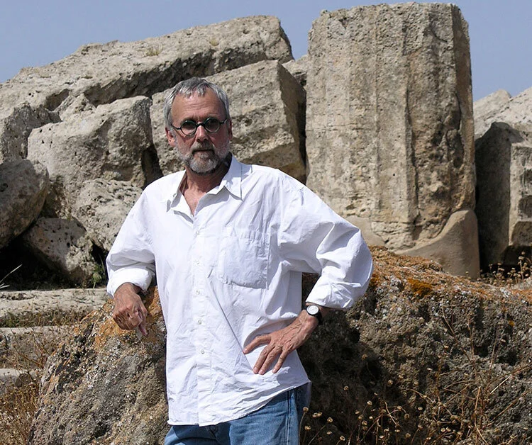 David Ligare at the ruins of Selinunte in Sicily - Photo by Gary Smith