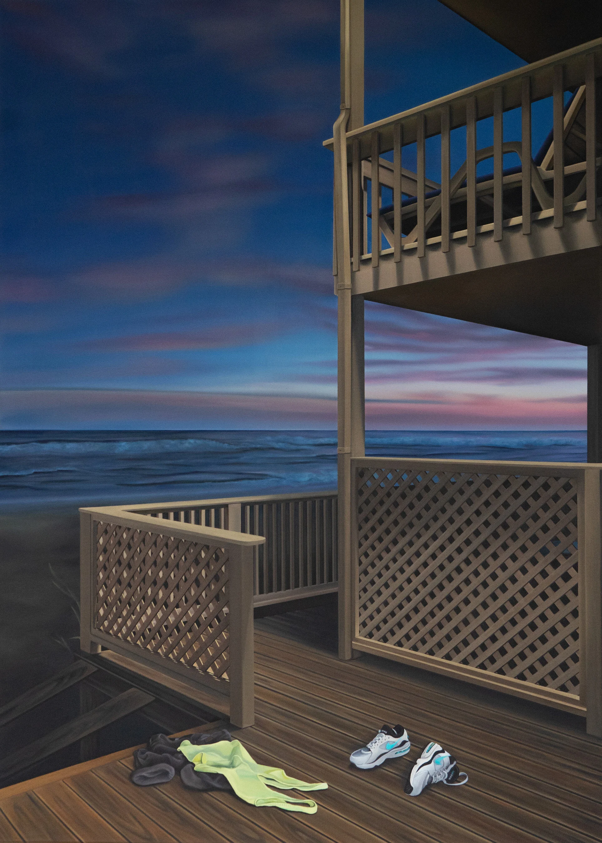 “The Montauk Project (how do you know)” (2019), Oil on canvas, 55” h x 39” w