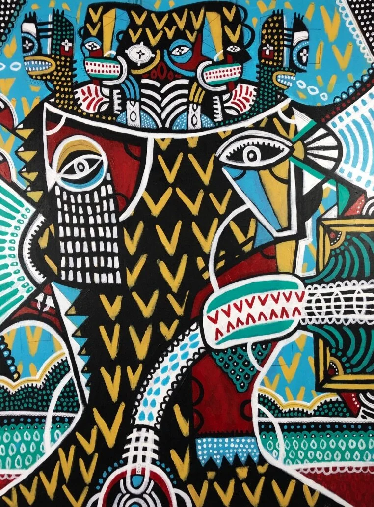 “Portrait Of All Things Now And Forever” 36” x 48”. Acrylic on canvas