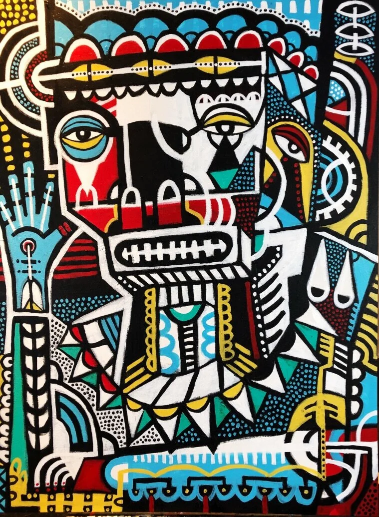 “Portrait Of Our Place In Nature” 36” x 48”. Acrylic on canvas