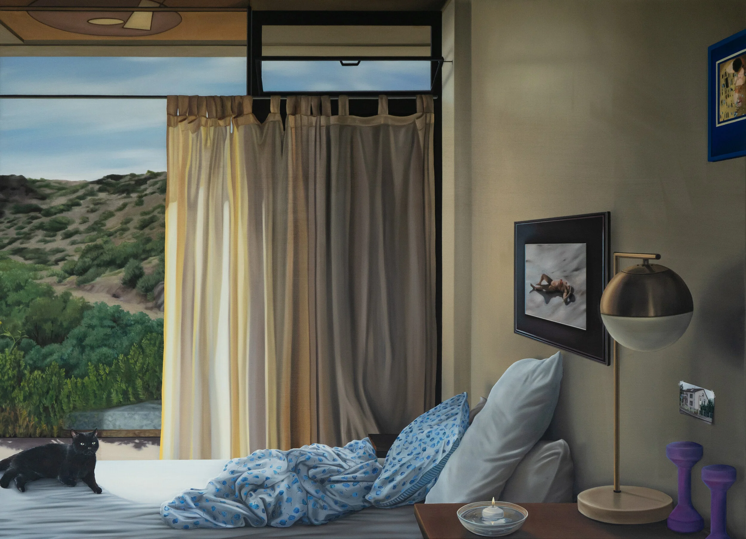 “Sculpting in Time 4” (2020), Oil on canvas, 51” h x 70” w