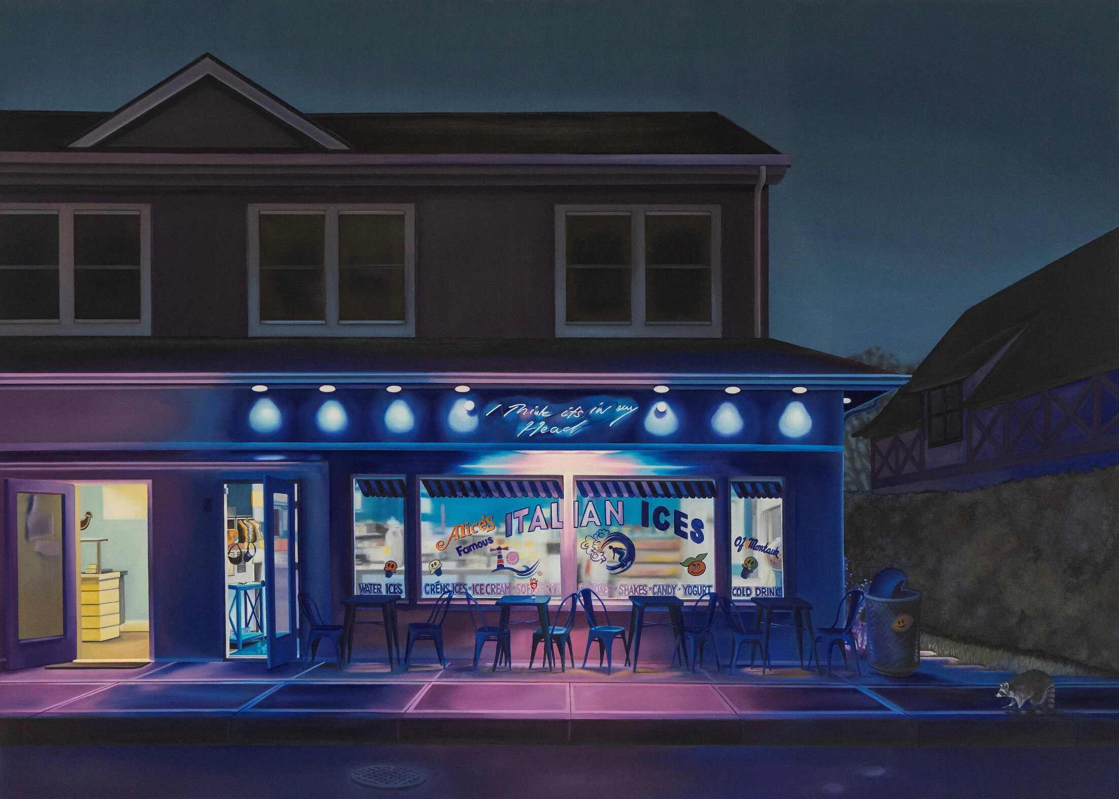 “The Montauk Project (you are a monster)” (2019), Oil on canvas, 55” h x 39” w