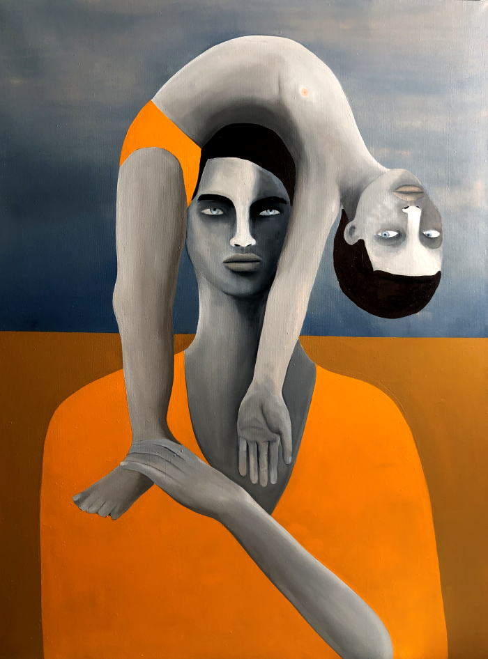 “La paternite #2” 160x97cm, oil on linen, 2020-RS