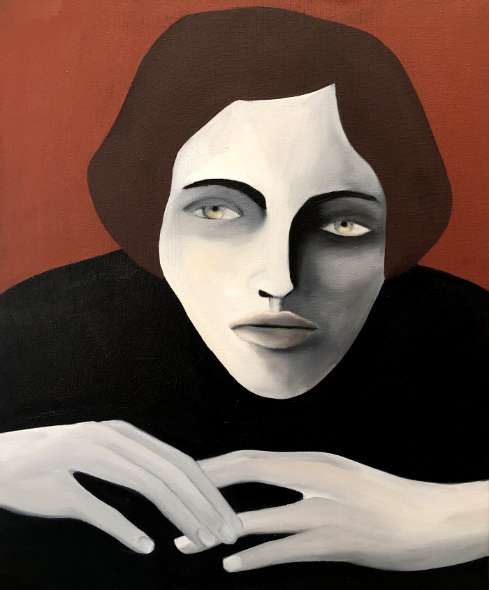 “La penseuse” 61x50cm, oil on linen, 2020