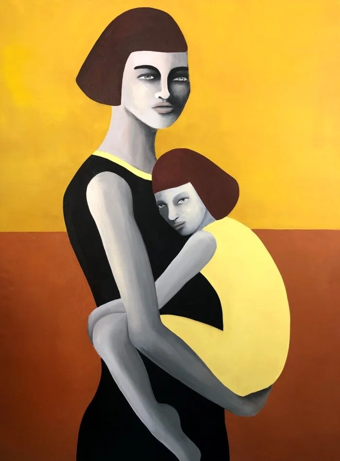 “Le lien” 130x97cm, oil on linen, 2020