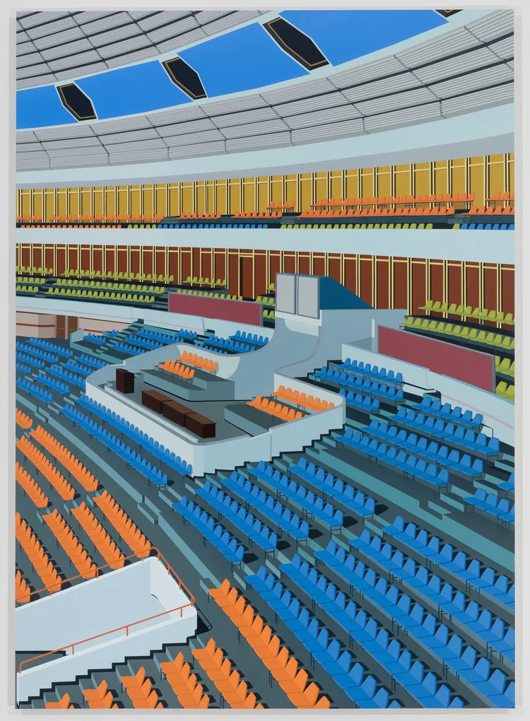 Stadium, Pyongyang, 2018. Acrylic on Dibond, 84 x 60 inches, 213.4 x 152.4cm