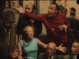 Still 1 Aaron Douglas Jean Blackwell Hutson Richard Bruce Nugent Eubie Blake and Irvin C. Miller in OUATIH Courtesy of NEON